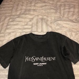 YSL Saint Laurent / coal n terry T shirt